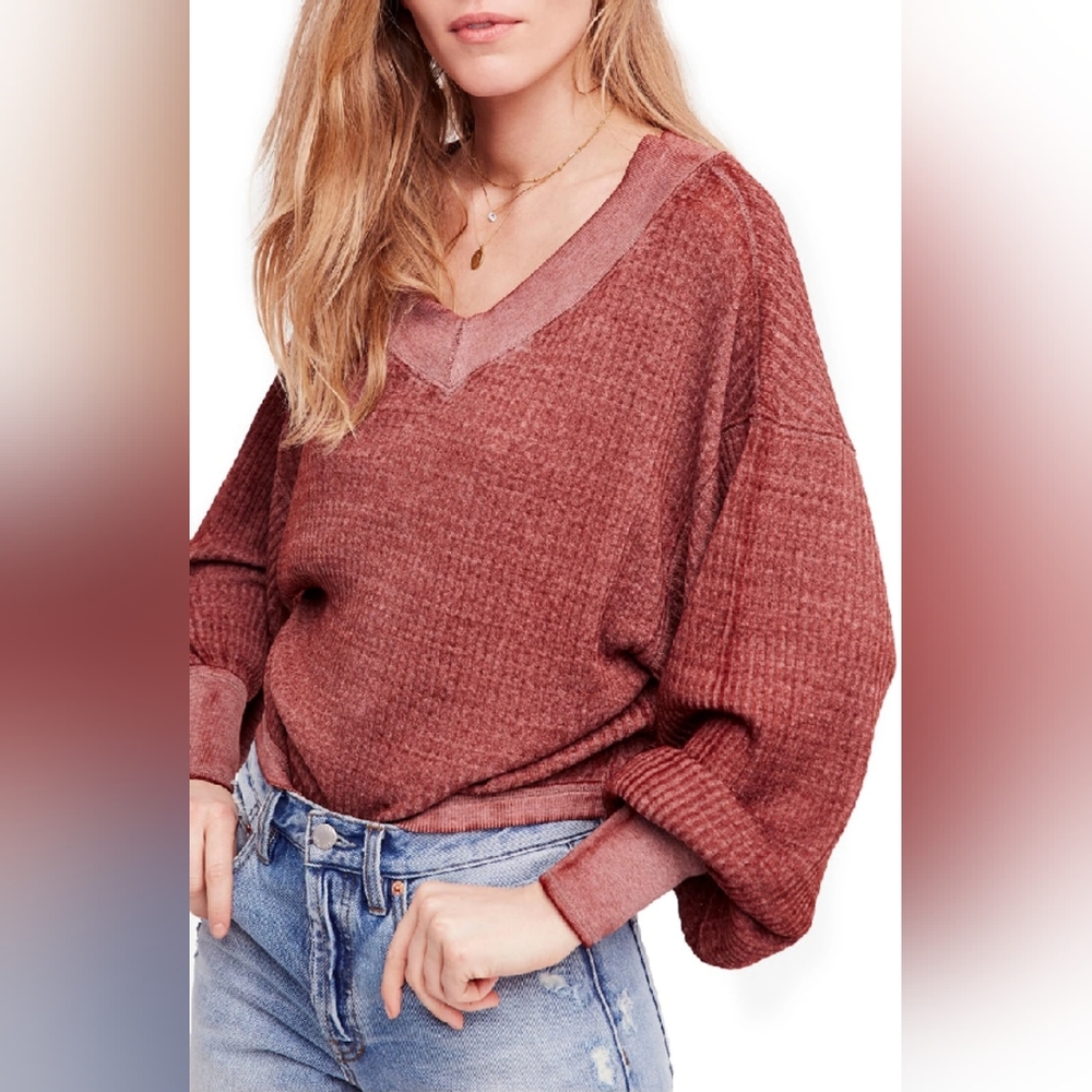 Free People We the Free South Side Thermal‎ Topin Cinnamon